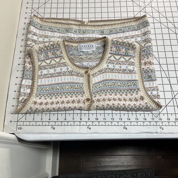 Jantzen Classics Vintage Womens Hand Embroidered Sweater Vest Grannycore M - Picture 6 of 7